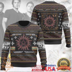 Supernatural Winchester Brothers Christmas Ugly Sweater
