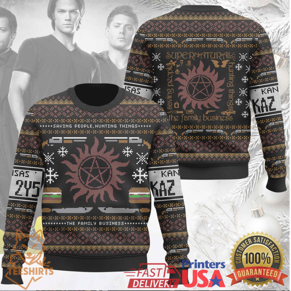 Supernatural Winchester Brothers Christmas Ugly Sweater Supernatural Winchester Brothers Christmas Ugly Sweater