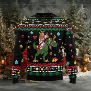 T Rex And Jesus Christmas Ugly Christmas Swe