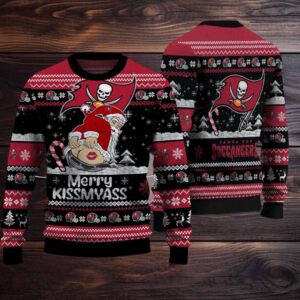 Tampa Bay Buccaneers Merrykissmyass Ugly Christmas Sweater