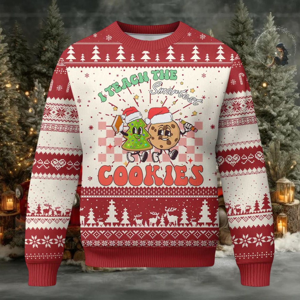 Teacher Christmas Ugly Christmas Sweater I Teach The Smartest Cookies Retro Groovy Xmas Cookies Teacher Christmas Ugly Christmas Sweater I Teach The Smartest Cookies Retro Groovy Xmas Cookies