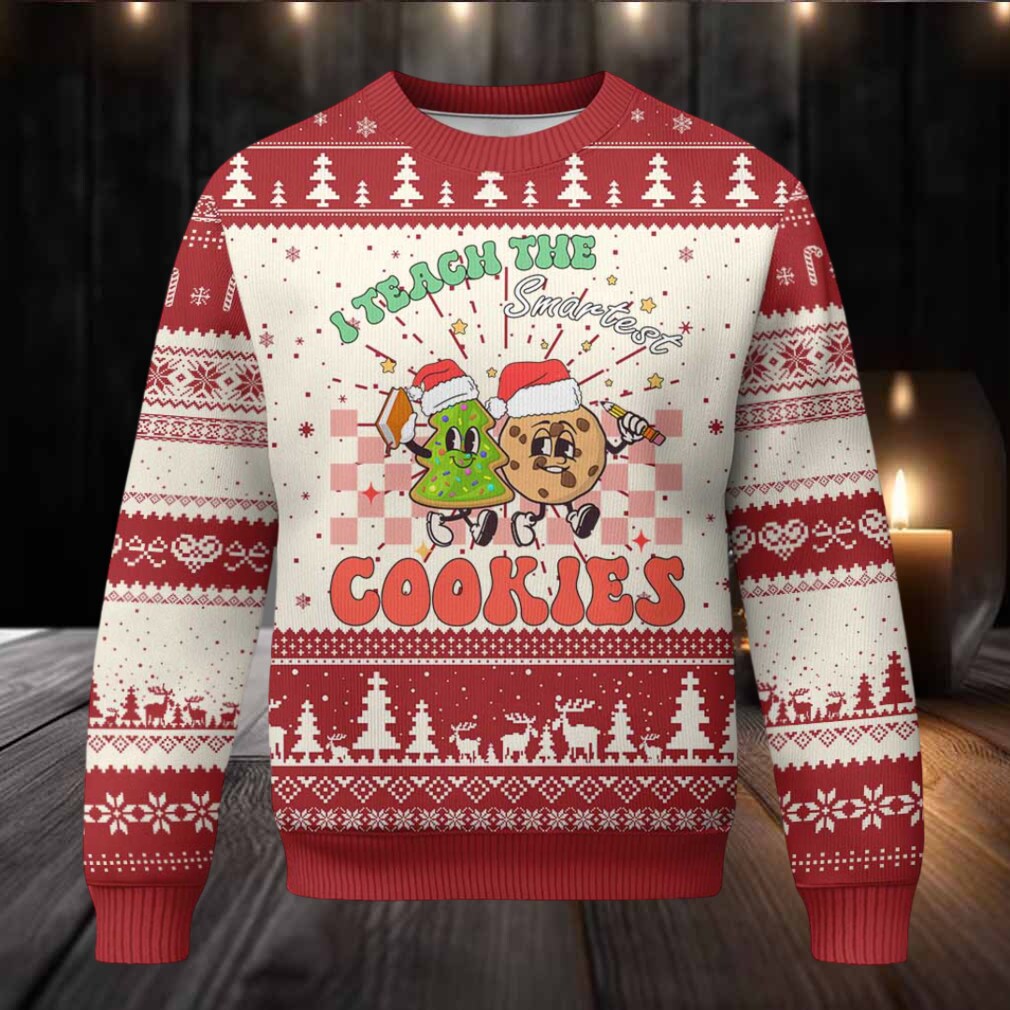 Teacher Christmas Ugly Christmas Sweater I Teach The Smartest Cookies Retro Groovy Xmas Cookies Teacher Christmas Ugly Christmas Sweater I Teach The Smartest Cookies Retro Groovy Xmas Cookies
