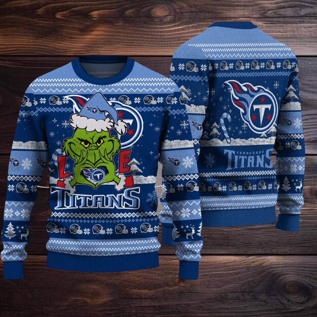Tennessee Titans NFL Grinch Love Ugly Christmas Sweater Tennessee Titans NFL Grinch Love Ugly Christmas Sweater