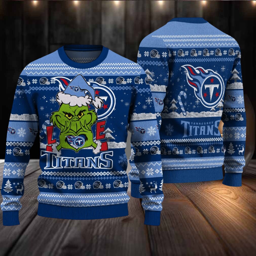 Tennessee Titans NFL Grinch Love Ugly Christmas Sweater Tennessee Titans NFL Grinch Love Ugly Christmas Sweater