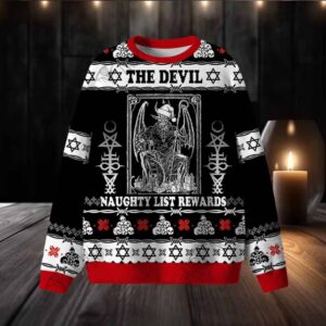 The Devil Naughty List Rewards Ugly Sweatshirts