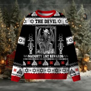The Devil Naughty List Rewards Ugly Sweatshirts