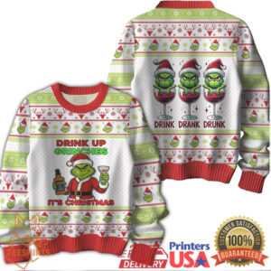 The Grinch Drink Up Grinches Christmas 2025 Sweater