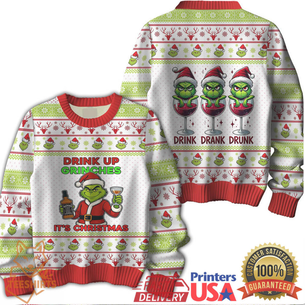 The Grinch Drink Up Grinches Christmas 2025 Sweater The Grinch Drink Up Grinches Christmas 2025 Sweater