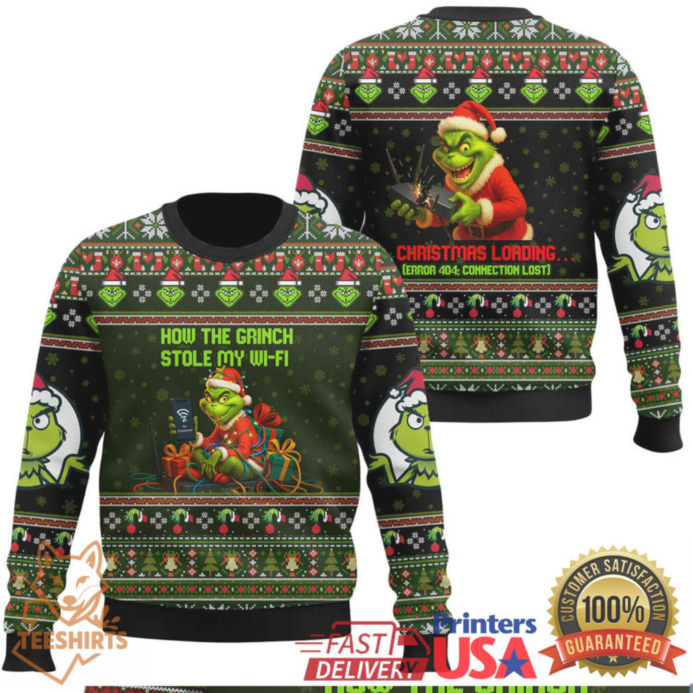 The Grinch Stealing Christmas Wi Fi Pullover Ugly Sweater The Grinch Stealing Christmas Wi Fi Pullover Ugly Sweater