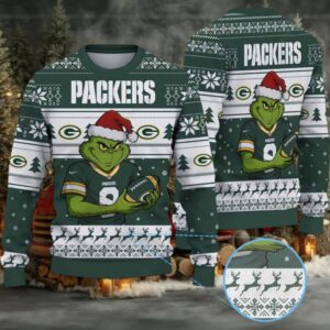The Grinch Stole Green Bay Packers NFL Ugly Christmas Sweater The Grinch Stole Green Bay Packers NFL Ugly Christmas Sweater