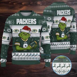 The Grinch Stole Green Bay Packers NFL Ugly Christmas Sweater