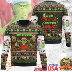 The Grinch and Home Alone Mashup Ugly Christmas Jumper The Grinch and Home Alone Mashup Ugly Christmas Jumper