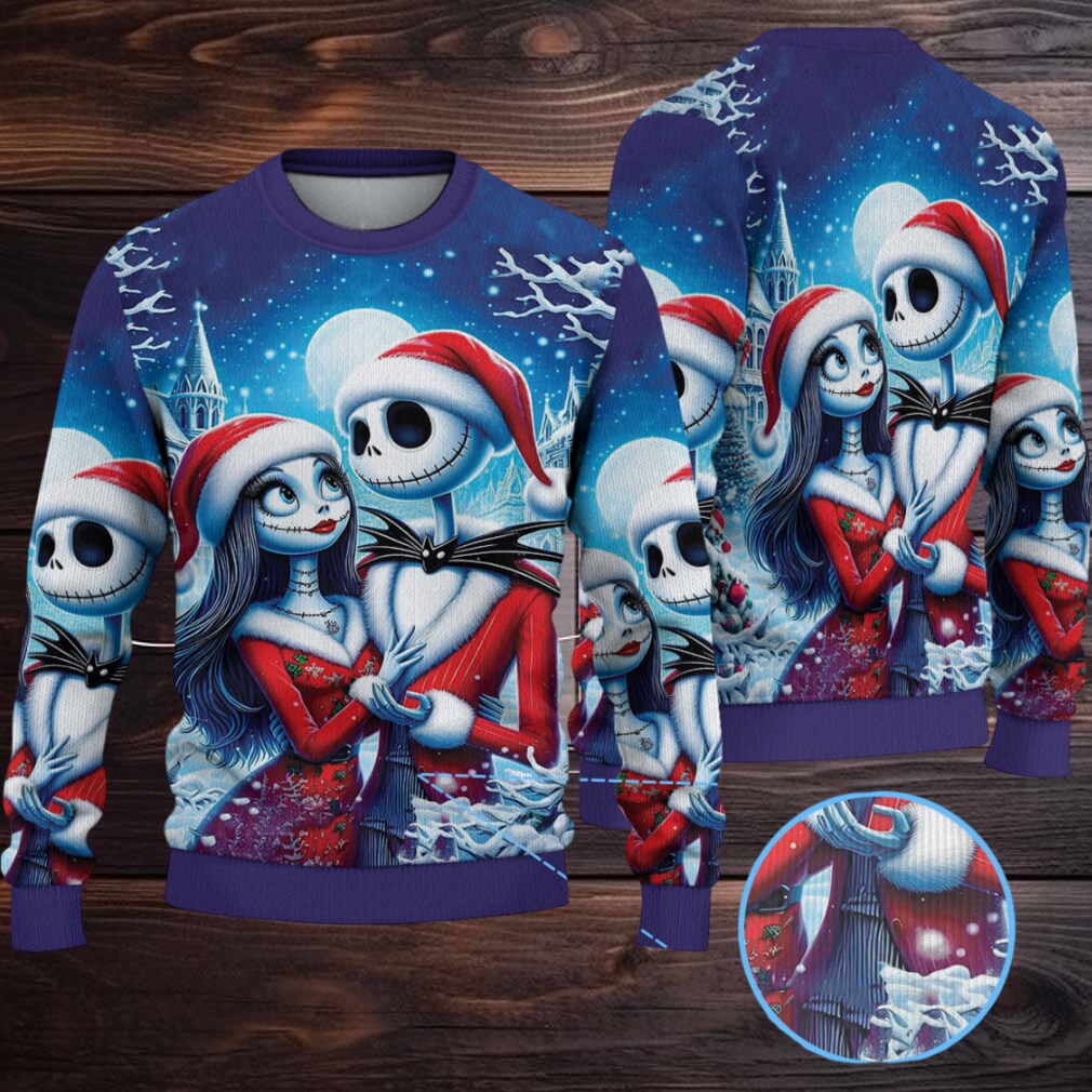 The Nightmare Before Christmas Jack And Sally Christmas Knitted Sweater The Nightmare Before Christmas Jack And Sally Christmas Knitted Sweater