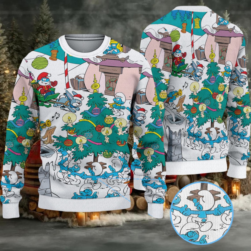 The Smurf Christmas Knitted Sweater The Smurf Christmas Knitted Sweater