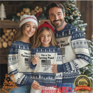 This is The Turning Point Ugly Christmas Sweater American Flag A True Patriot Statement