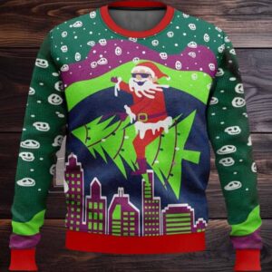 Tripping Santa Ugly Christmas Sweater