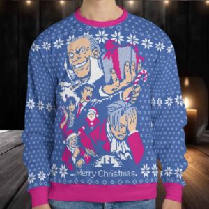 Turnabout Christmas ACE Attorney AOP Ugly Christmas Sweatshirt