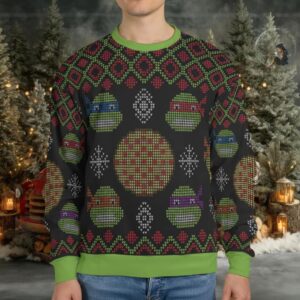Turtle Power TMNT Ugly Christmas Sweatshirt Turtle Power TMNT Ugly Christmas Sweatshirt