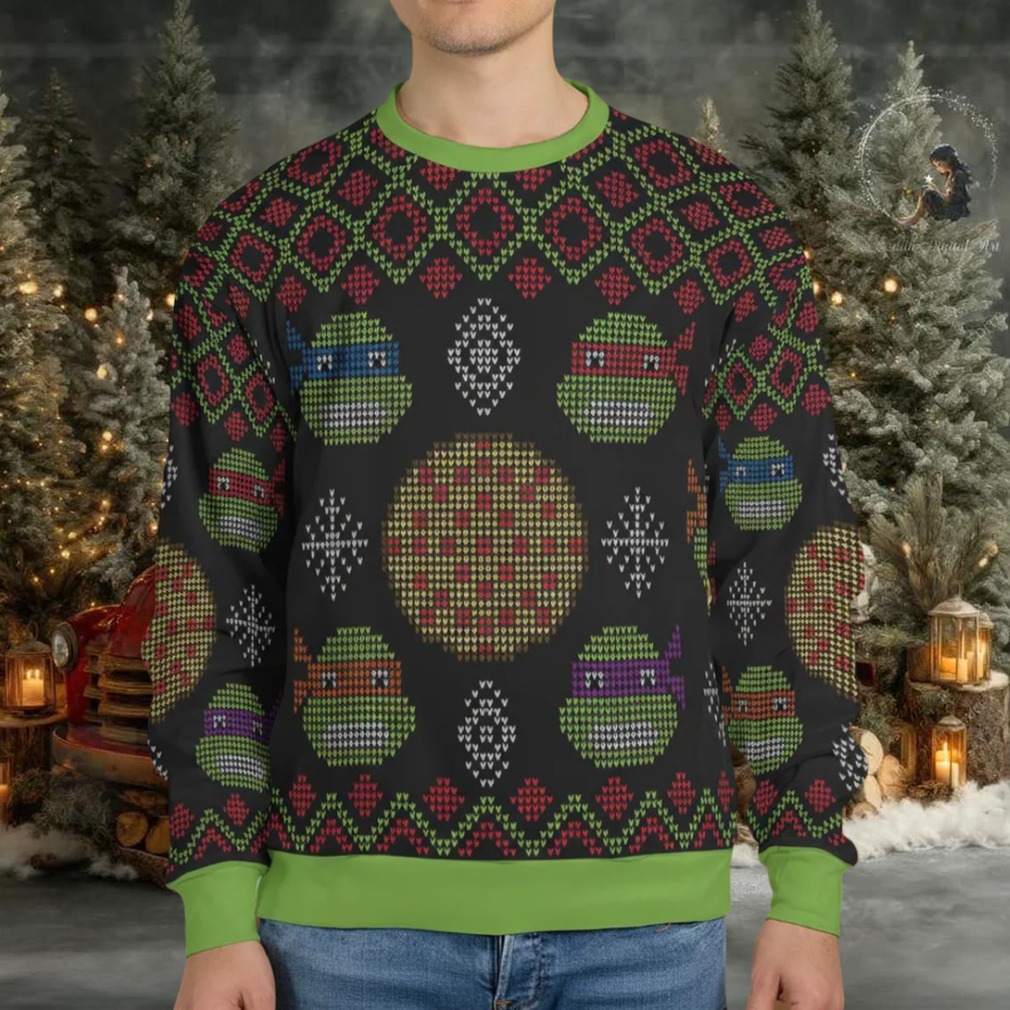 Turtle Power TMNT Ugly Christmas Sweatshirt Turtle Power TMNT Ugly Christmas Sweatshirt