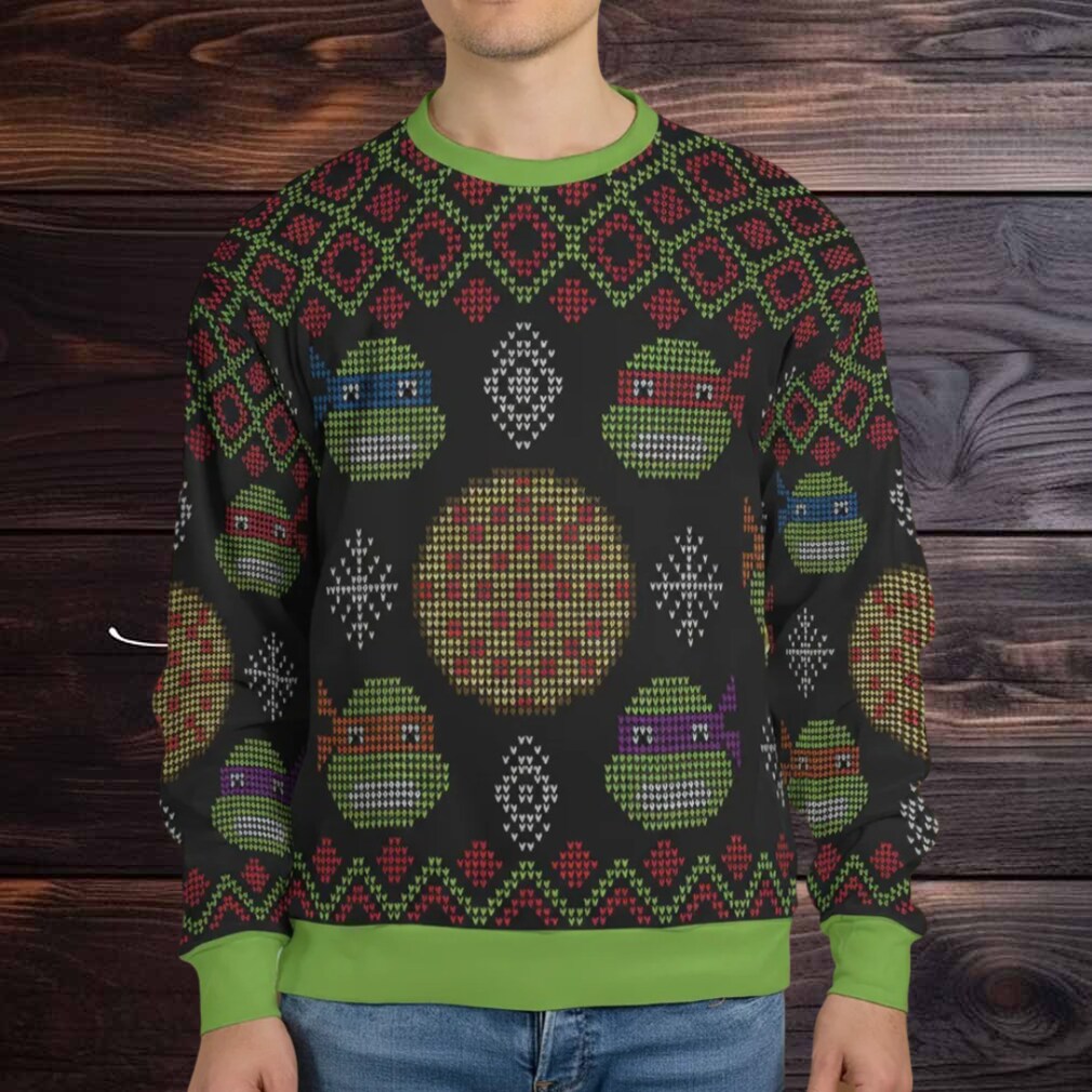 Turtle Power TMNT Ugly Christmas Sweatshirt Turtle Power TMNT Ugly Christmas Sweatshirt