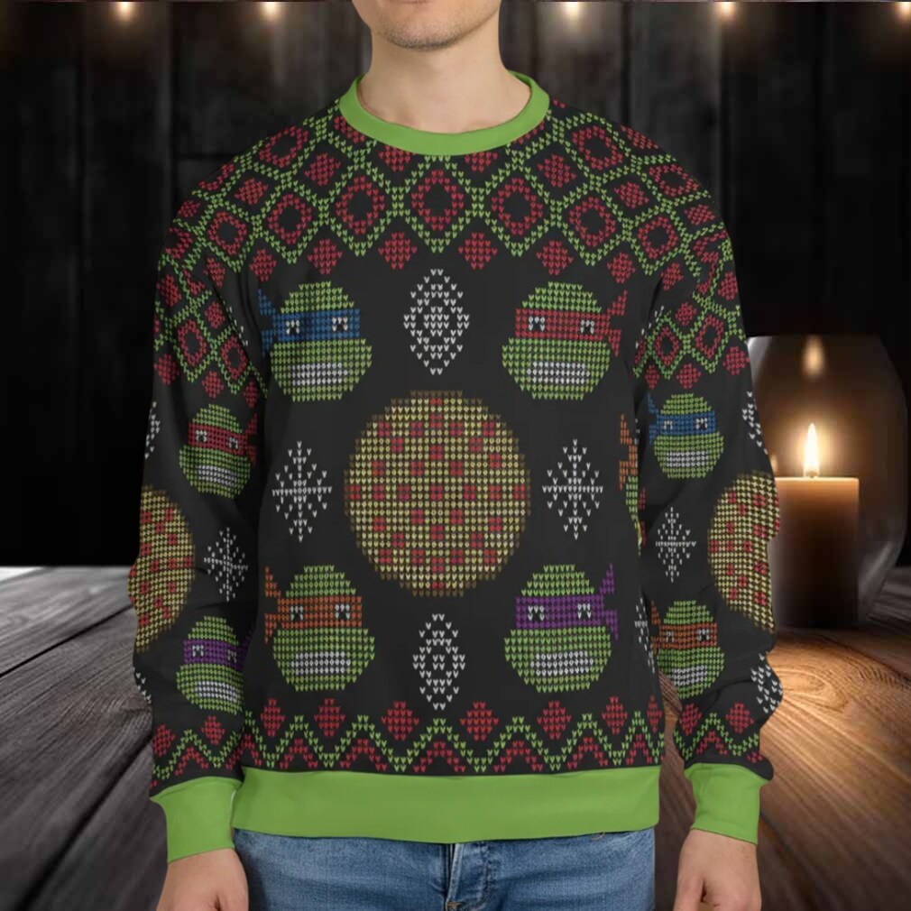 Turtle Power TMNT Ugly Christmas Sweatshirt Turtle Power TMNT Ugly Christmas Sweatshirt