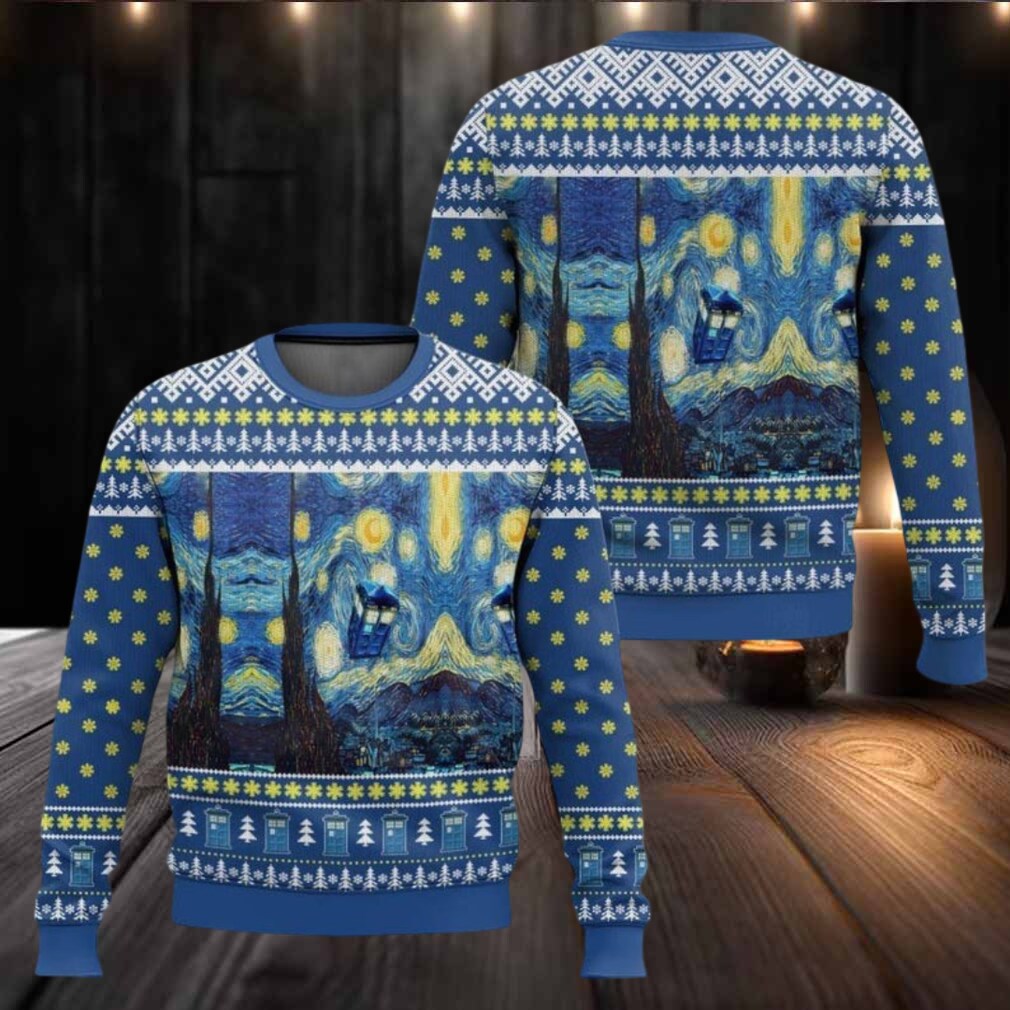 Van Gogh Starry Night Doctor Who Christmas Sweater Van Gogh Starry Night Doctor Who Christmas Sweater