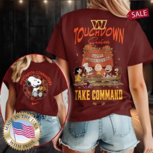 Washington Commanders NFL Snoopy Peanuts Touchdown Season Happy Thanksgiving Shirt