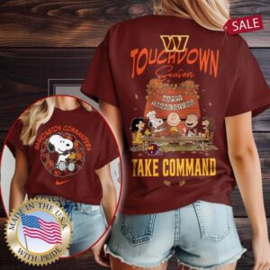 Washington Commanders NFL Snoopy Peanuts Touchdown Season Happy Thanksgiving Shirt