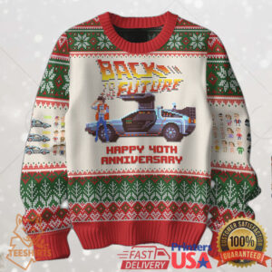 Where We're Going, We Don't Need Sleighs BTTF DeLorean Ugly Sweater