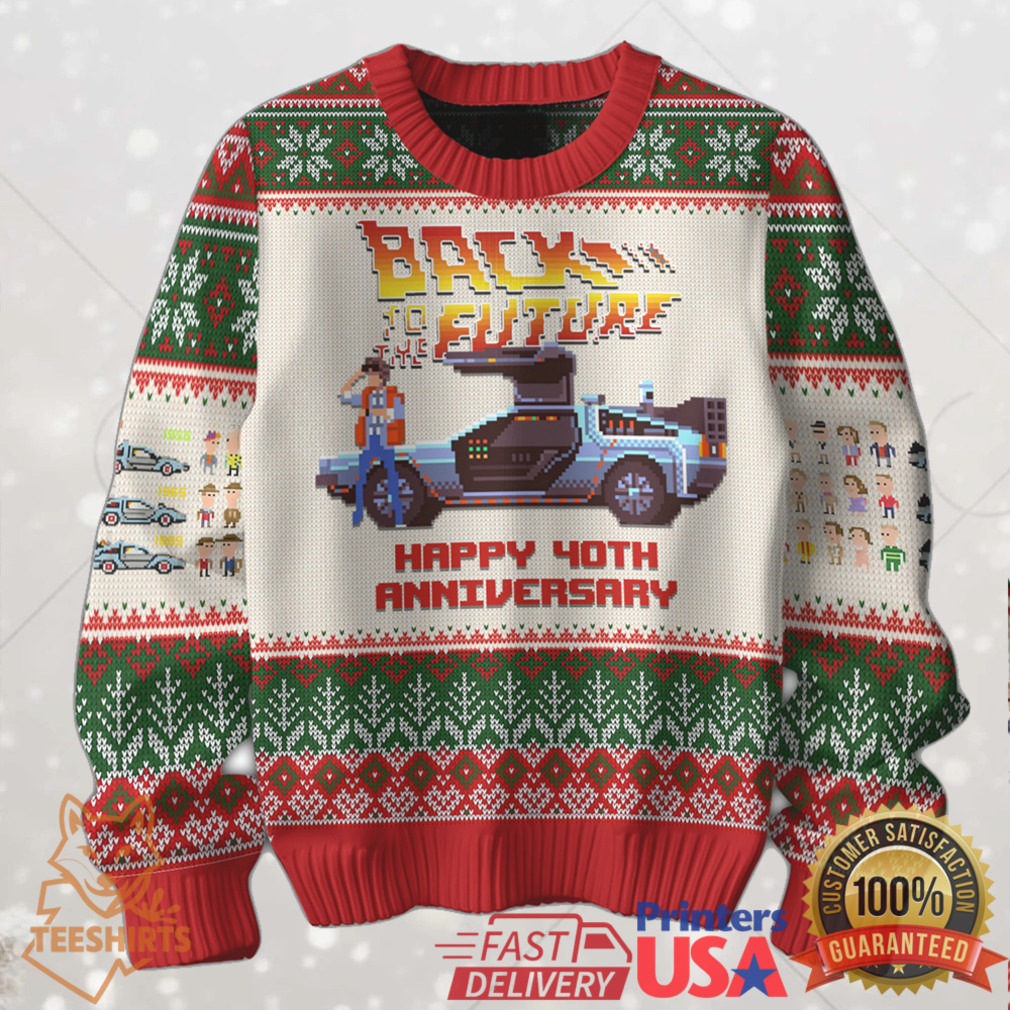Where We’re Going, We Don’t Need Sleighs BTTF DeLorean Ugly Sweater Where We’re Going, We Don’t Need Sleighs BTTF DeLorean Ugly Sweater