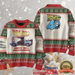 Where We're Going, We Don't Need Sleighs BTTF DeLorean Ugly Sweater