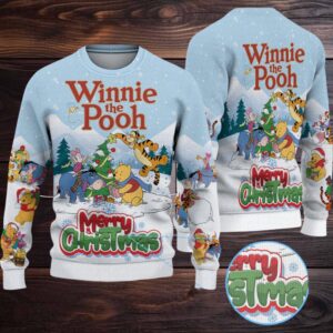 Winnie The Pooh Christmas Knitted Sweater