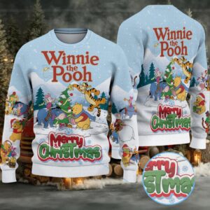Winnie The Pooh Christmas Knitted Sweater