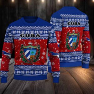 Wonder Print Shop Ugly Sweater Cuba Christmas Knitted Swe