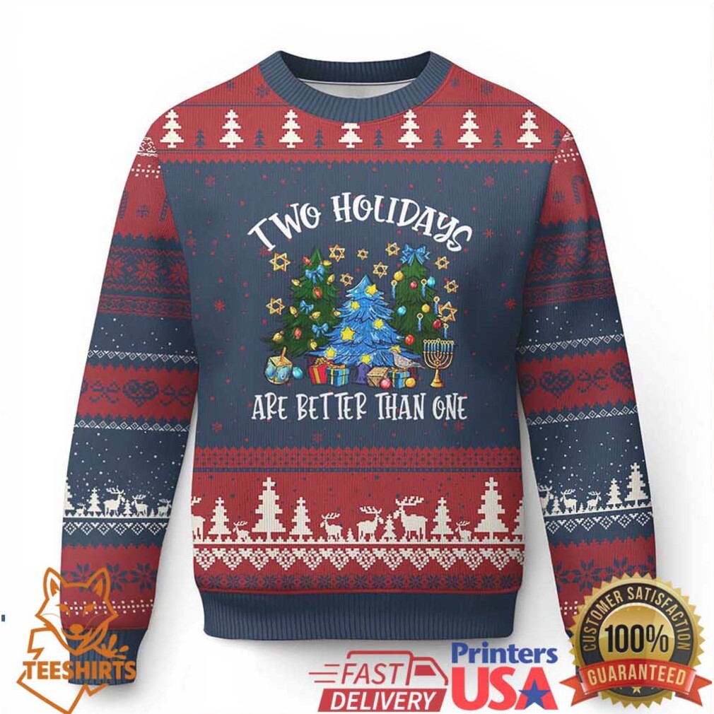 Xmas Hanukkah Ugly Christmas Sweater Two Holidays Are Better Than One Christmukkah Tree Xmas Hanukkah Ugly Christmas Sweater Two Holidays Are Better Than One Christmukkah Tree