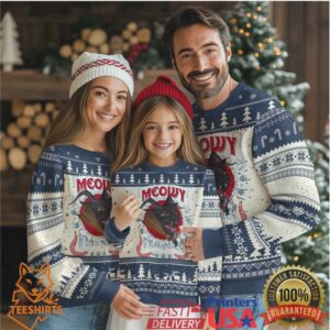 Xmas Krampus Cat Ugly Christmas Sweater Meowy Krampuss Black Cat