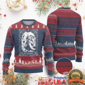 Xmas Krampus Ugly Christmas Sweater The Krampus Tarot Card Goth Xmas
