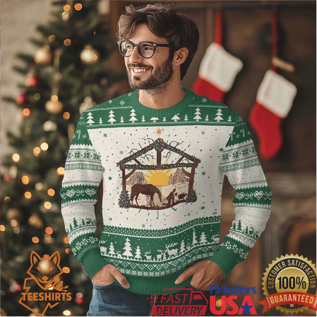 Xmas Western Ugly Christmas Sweater True Story Jesus Cowboy Nativity Scene Xmas Western Ugly Christmas Sweater True Story Jesus Cowboy Nativity Scene