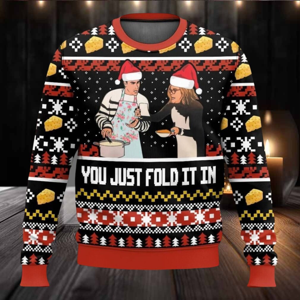 You Just Fold It in Meme Christmas Ugly Sweater You Just Fold It in Meme Christmas Ugly Sweater